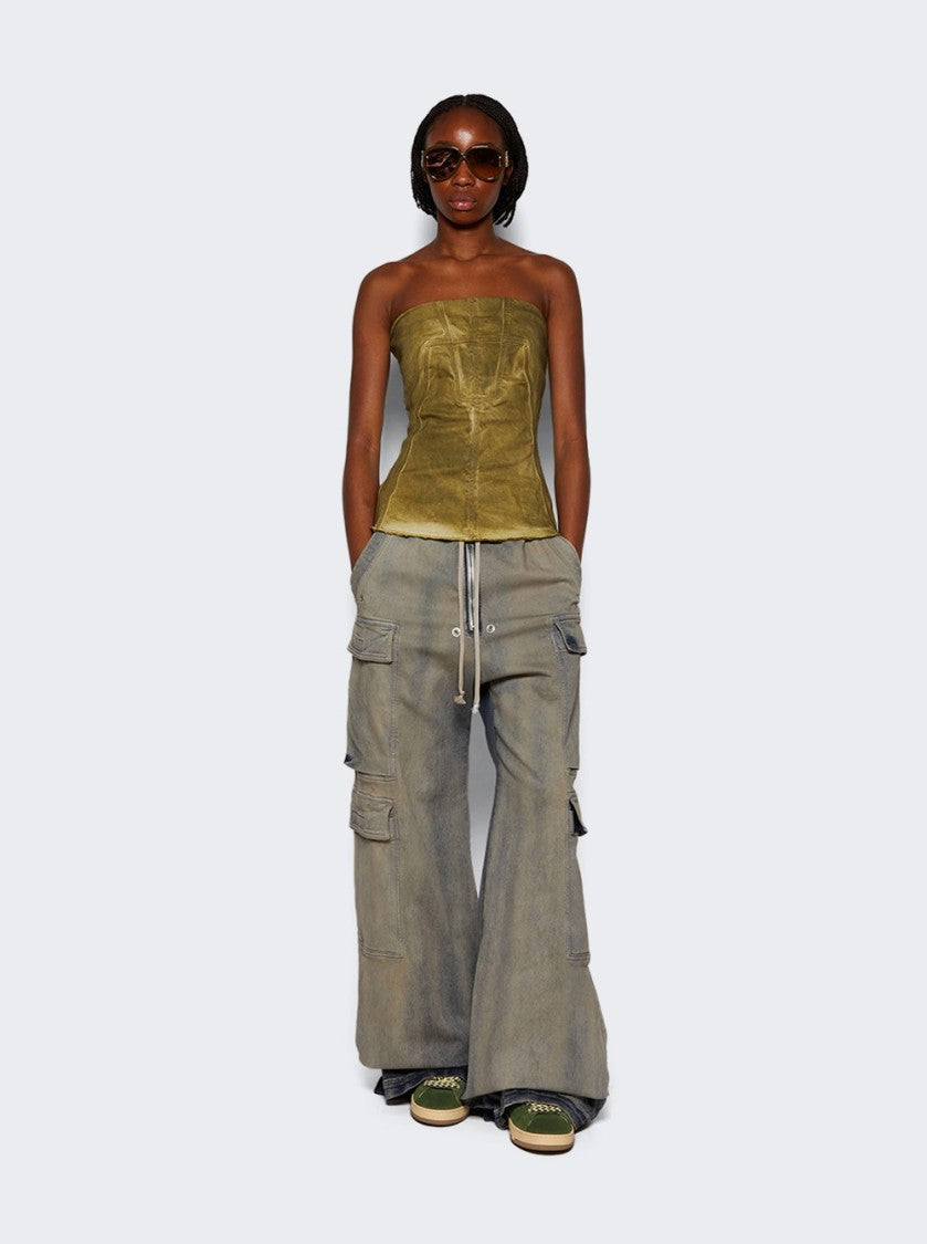 Drkshdw By Rick Owens Porterville Stretch Denim Bustier Top