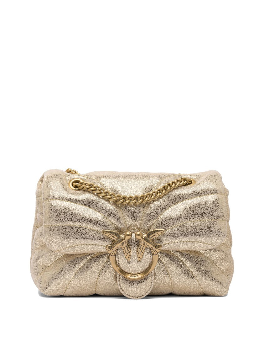 Pinko Textured Leather Crossbody Bag