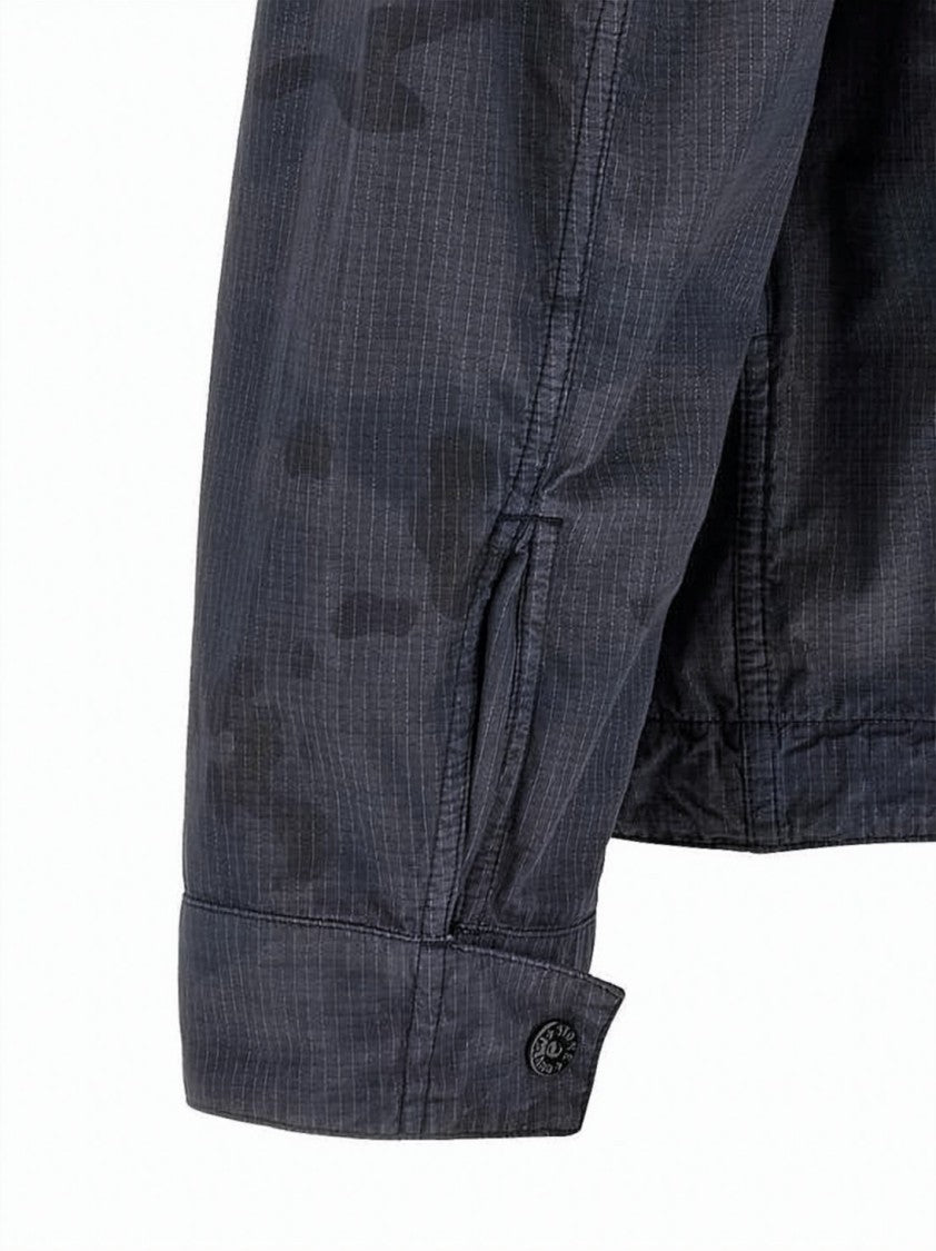 Stone Island Utility-Enhanced High Collar Jacket With Ripstop Texture