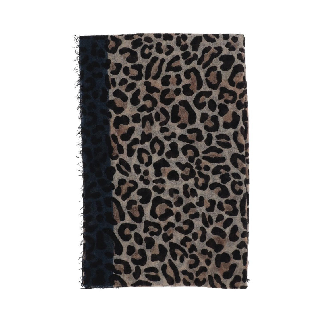 Faliero Sarti Maila Cashmere Scarf With Leopadrata Pattern