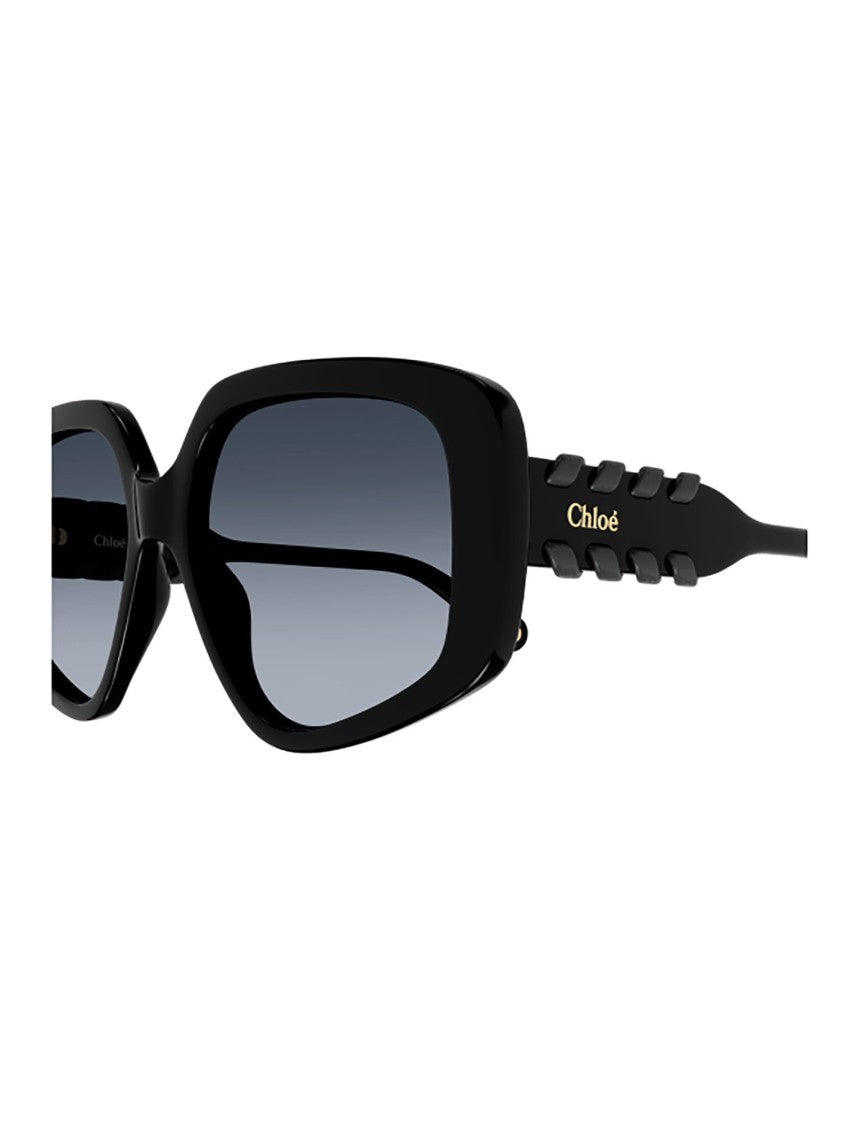 Chloé Bold Oversized Square Frame Sunglasses With Gradient Tint
