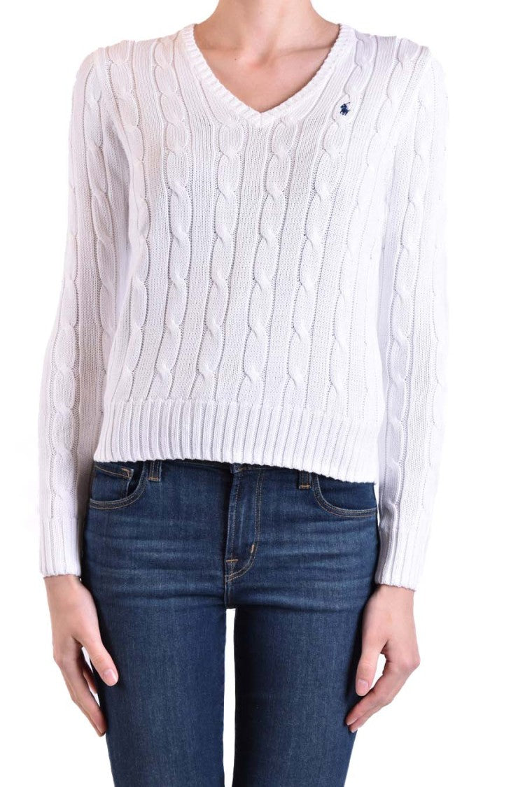 Polo Ralph Lauren White Cotton Sweater