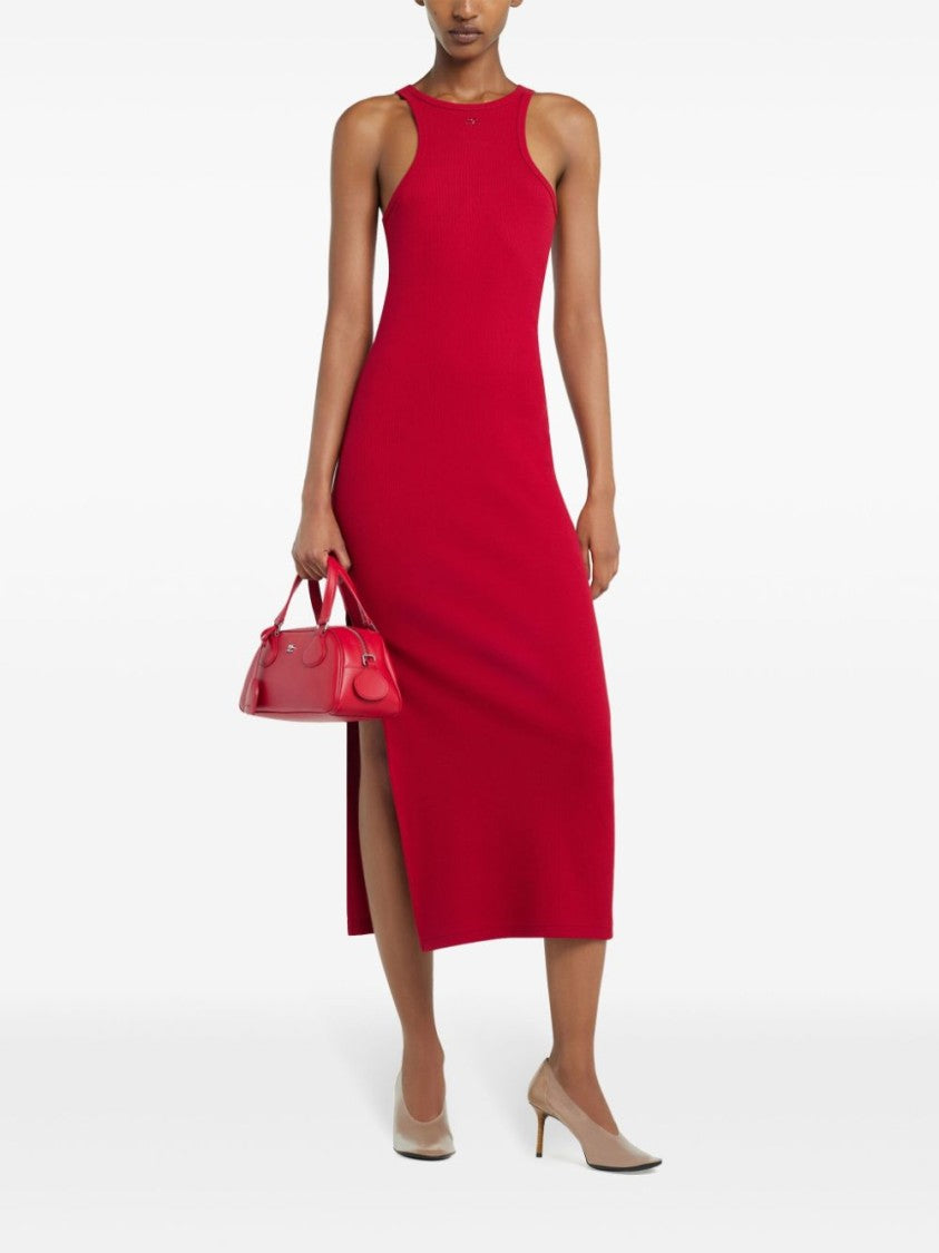 Courrèges Racerback Midi Dress With Embroidered Logo