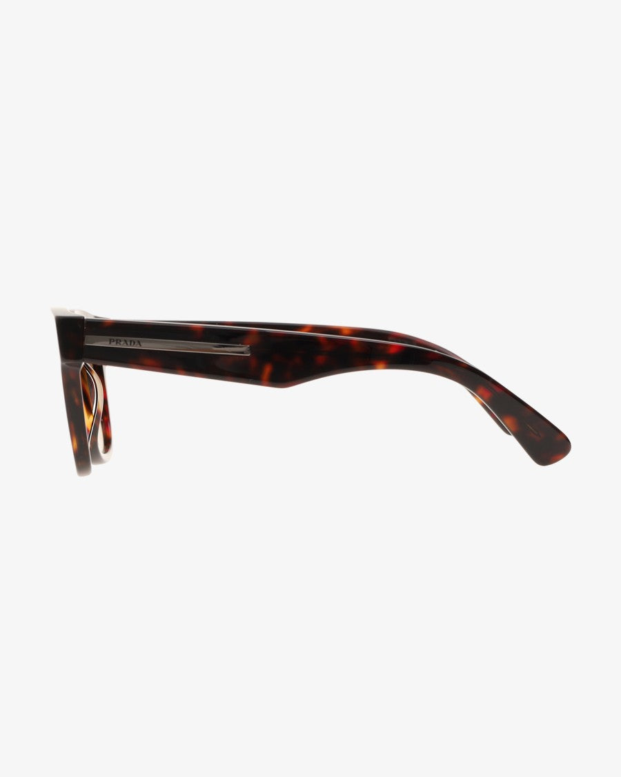 Prada Classic Havana Sunglasses With Crystal Lenses