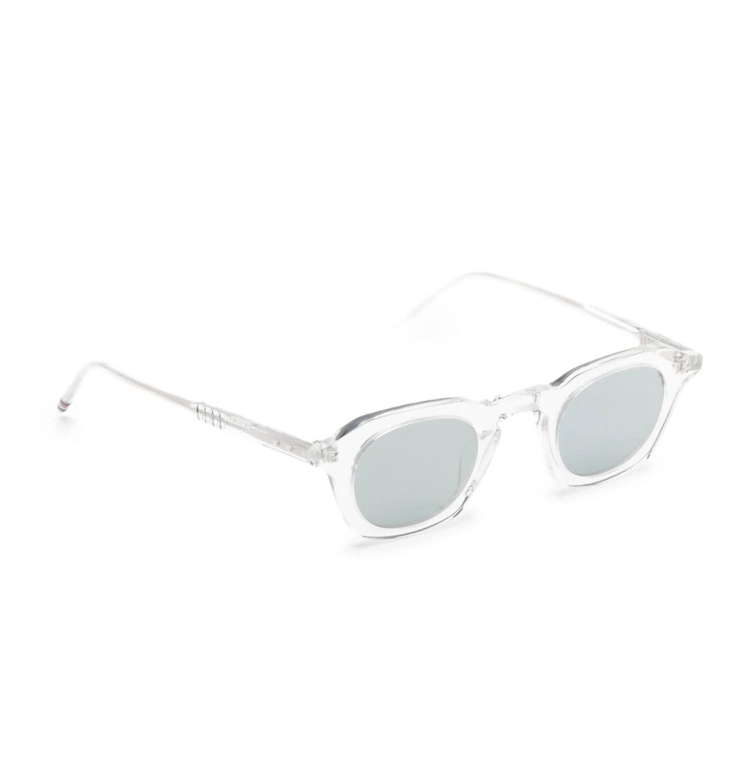 Thom Browne Phantos-Shape Crystal Acetate Sunglasses With Silver-Tone Temples Ues414a - G0002