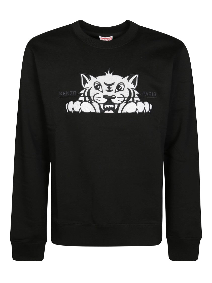 Kenzo Graphic Black Cotton Sweatshirt