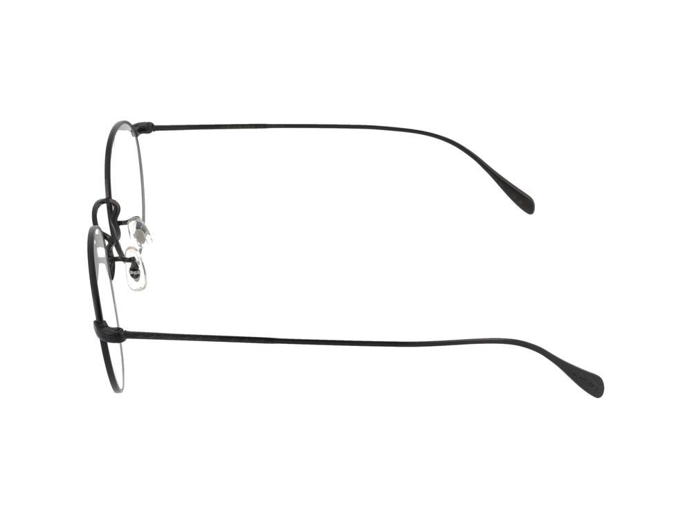 Oliver Peoples Minimalist Design Round Frame Black Metal Eyeglasses