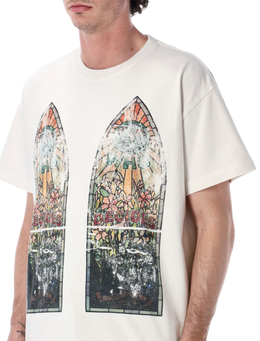Who Decides War Faded Relaxed Fit Graphic Jersey