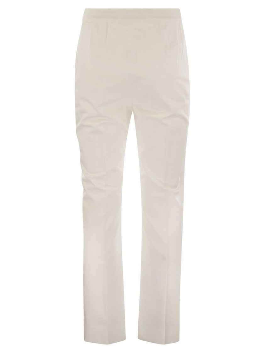 Max Mara Tailored Straight-Leg Trousers In Warm Brown Hue