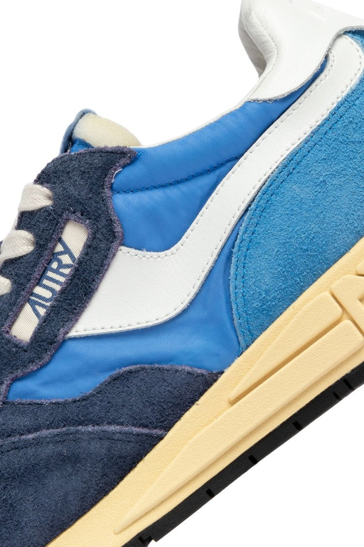 Autry Blue Reelwind Suede Mesh Sneakers