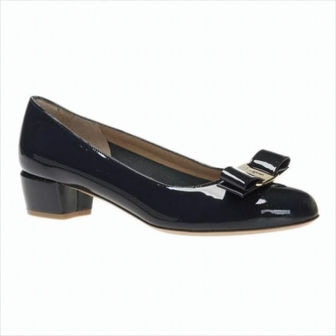 Salvatore Ferragamo Low-Heeled Patent Leather Pumps