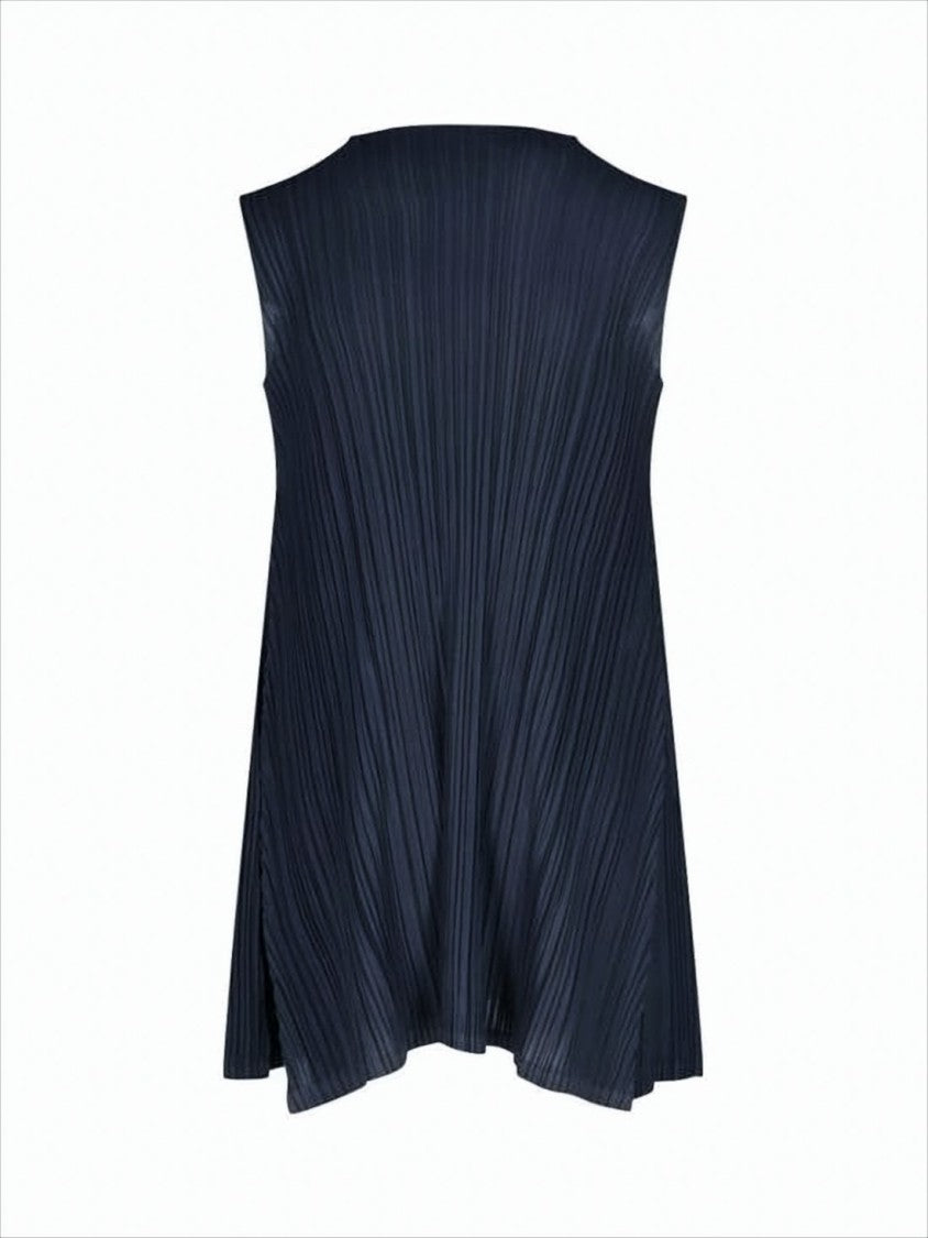 Pleats Please Sleeveless Pleated Top With Flowing Silhouette