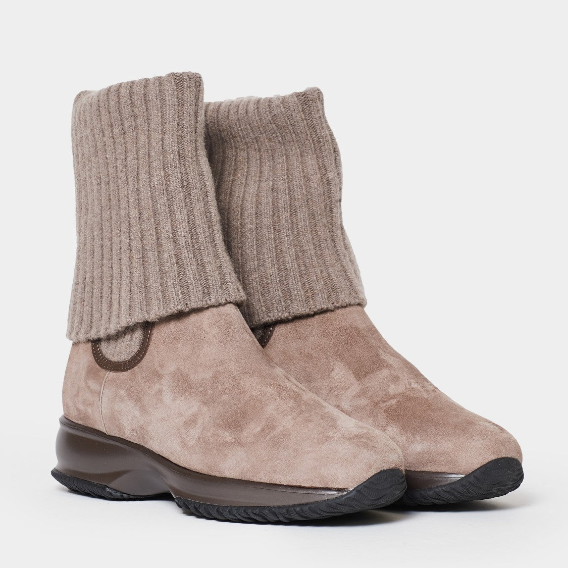 Hogan Beige Suede Ankle Boots