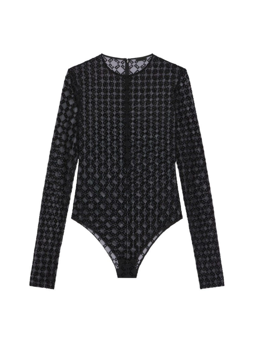 Givenchy Monogram Tulle Bodysuit