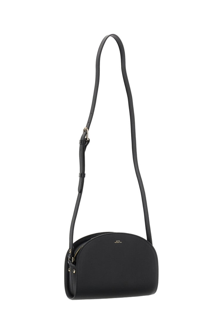 A.P.C. Satin-Finish Semi-Circular Shoulder Bag