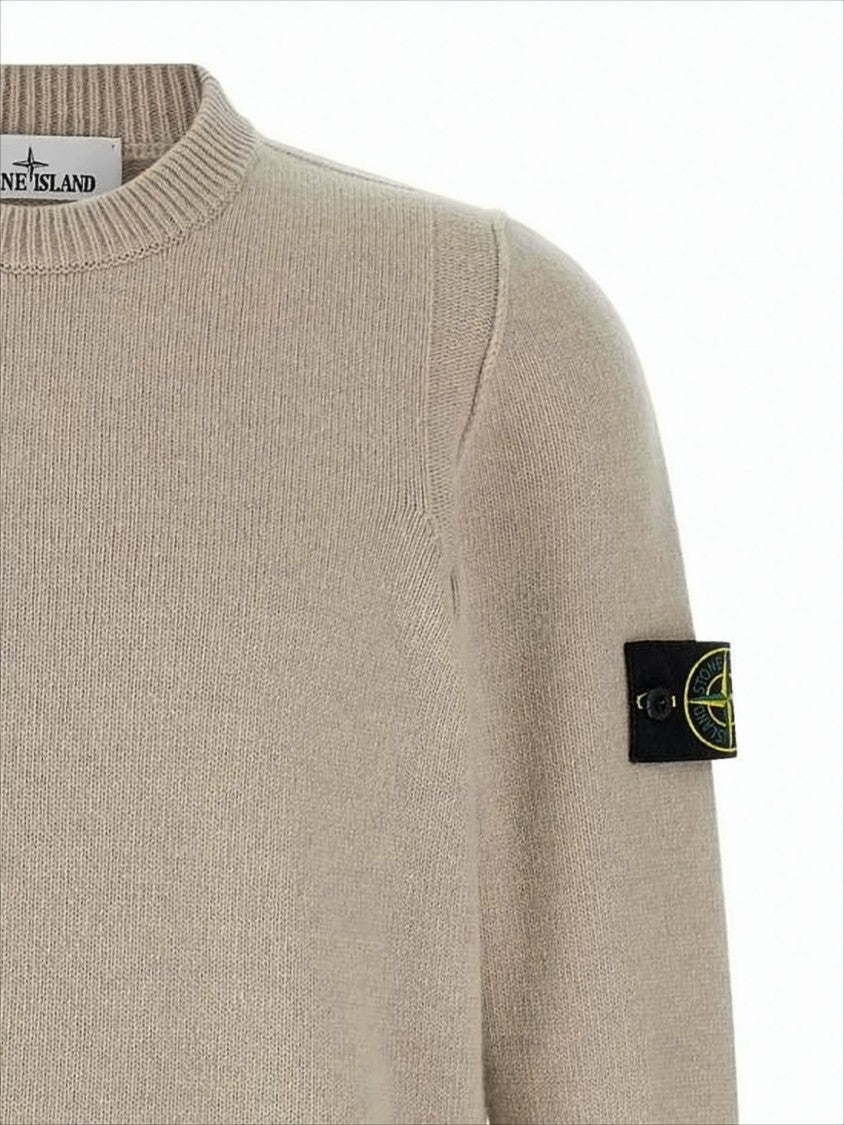 Stone Island Knitted Sweater With Classic Crew Neckline
