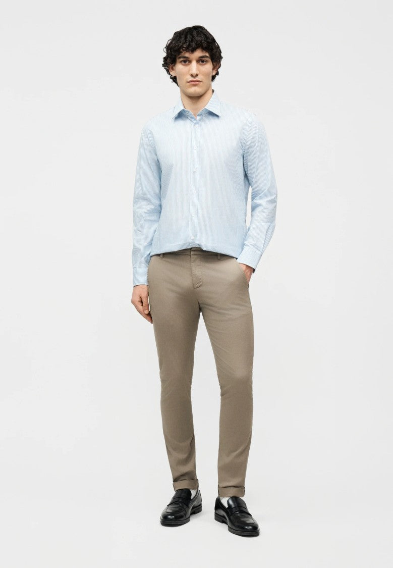 Dondup Brown Gaubert Mid-Rise Stretch Cotton Trousers
