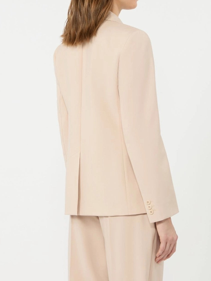 Weekend Structured Tailored Blazer With Notched Lapels And Flap Pockets