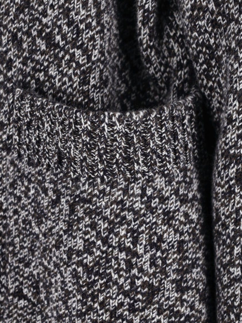 Studio Nicholson Textured Multicolour Knit Sweater With Ribbed Cuffs