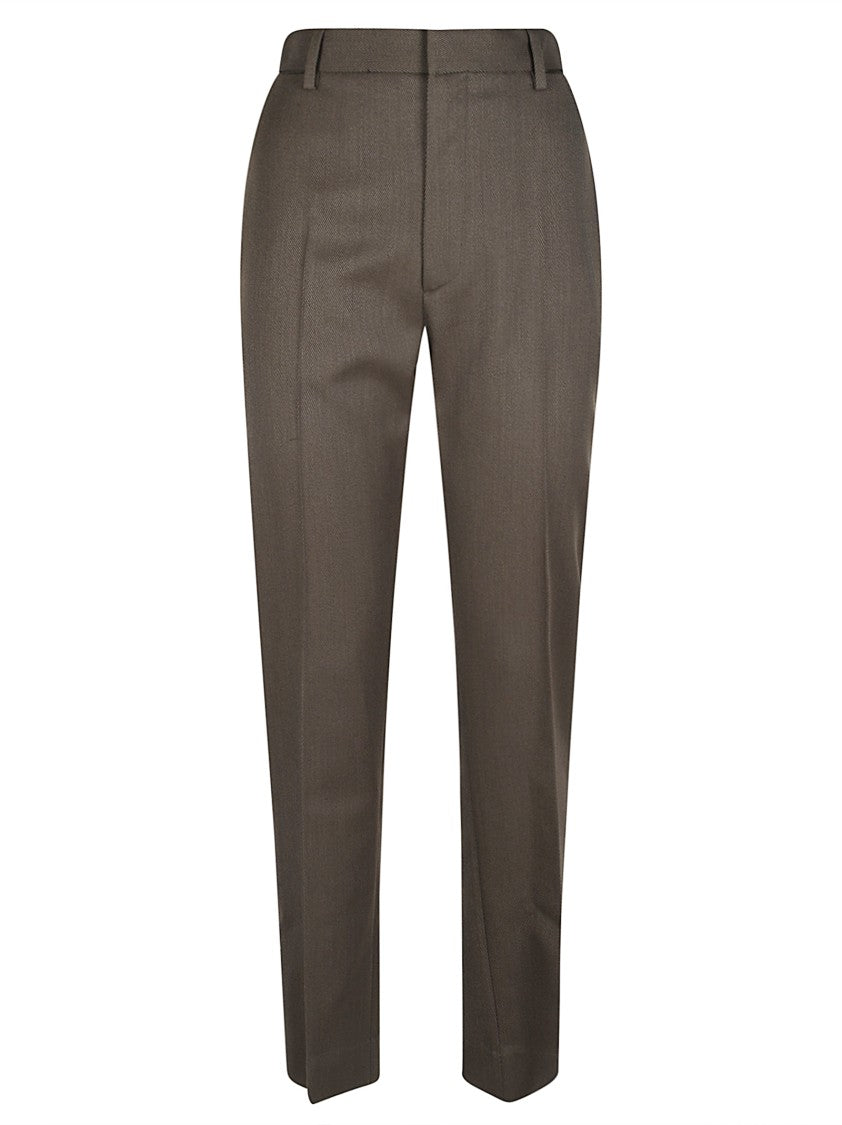 Victoria Beckham Extended Pocket Virgin Wool Straight-Leg Pants