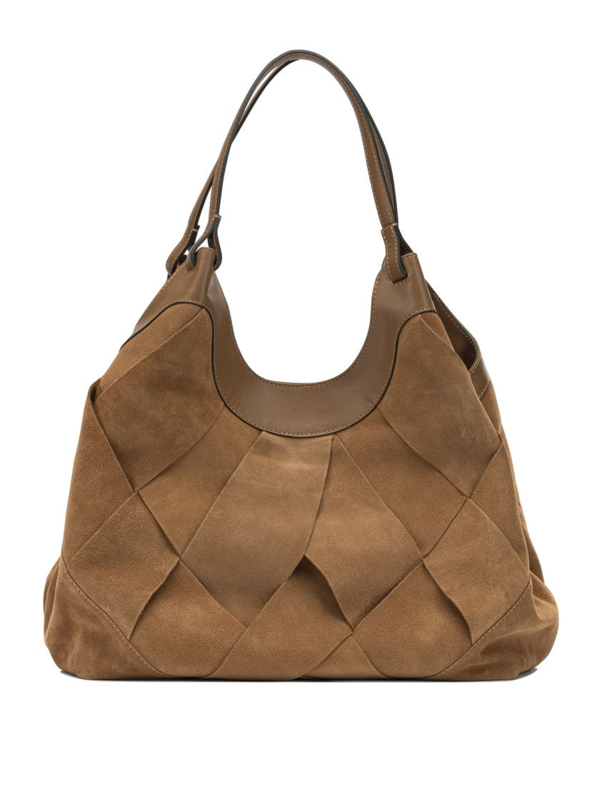 Gianni Chiarini Patchwork Suede And Leather Shoulder Bag