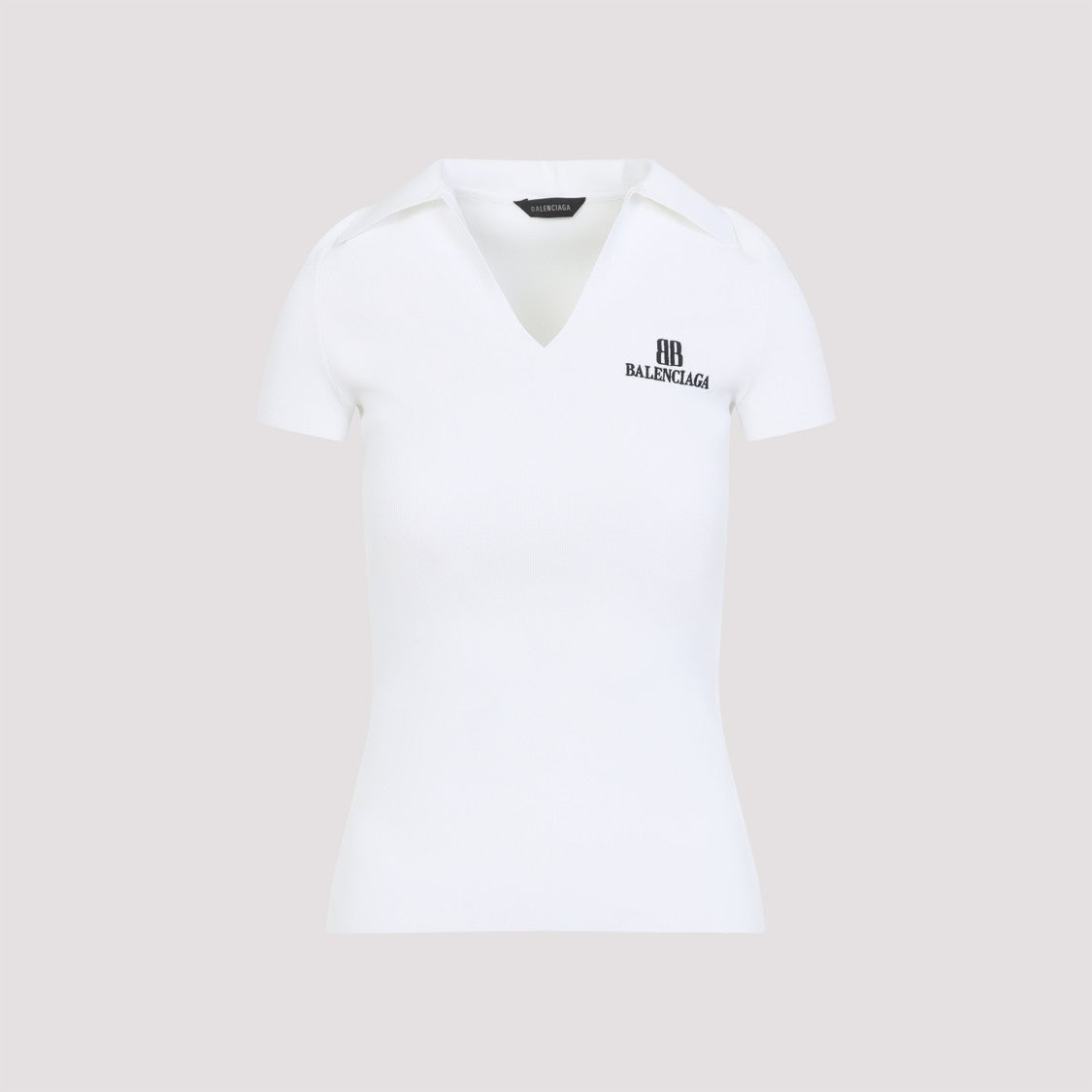 Balenciaga White Viscose/Polyester Blend Polo