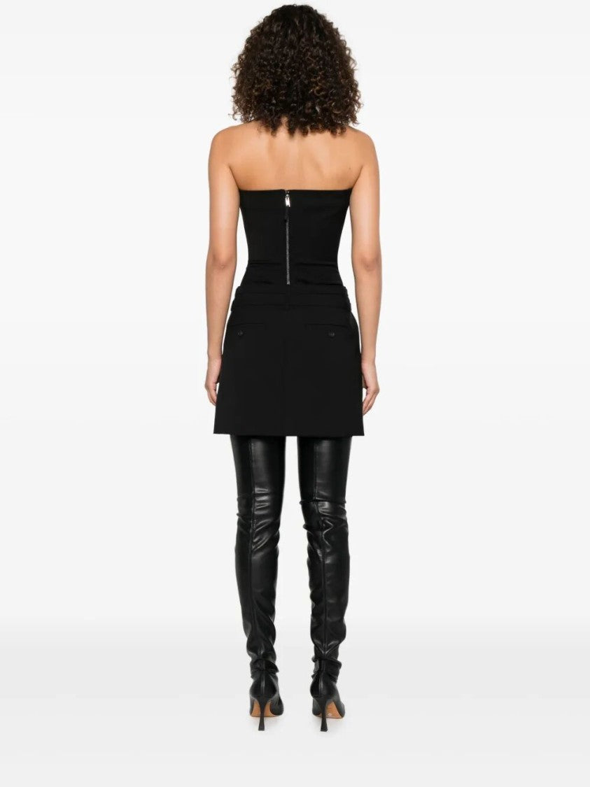 Sportmax Tailored Black Wool Mini Skirt