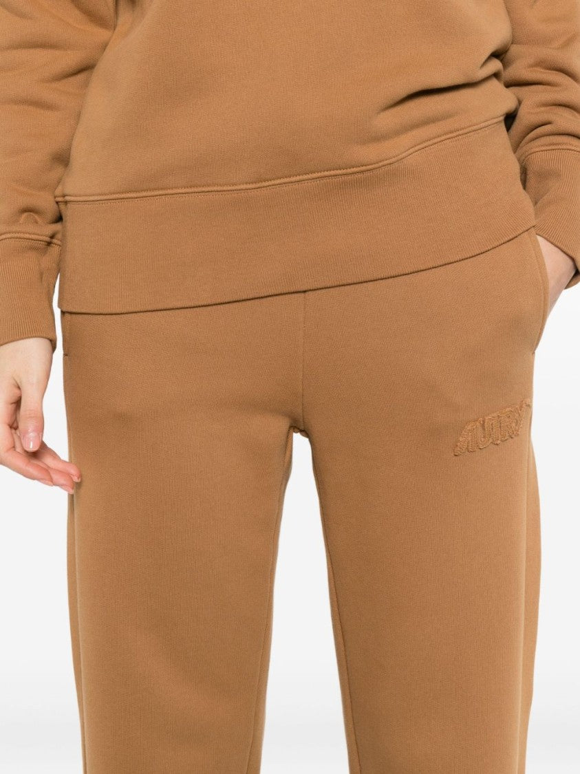Autry Relaxed Fit Brown Sweatpants With Drawstring Waist