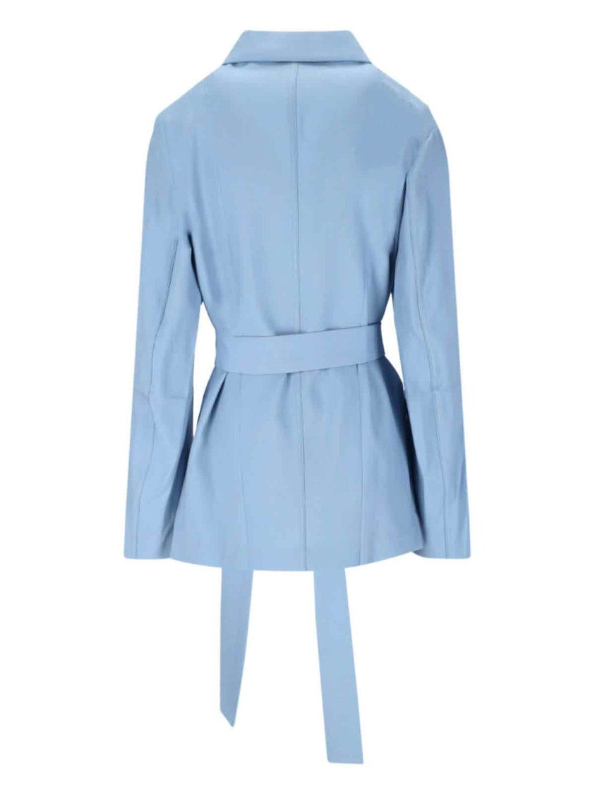 Setchu Enrico' Double-Breasted Blazer – Light Blue