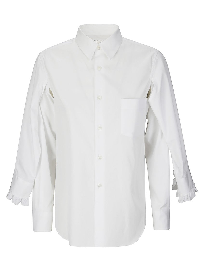 Comme Des Garçons Long-Sleeved Cotton Blouse With Classic Collar