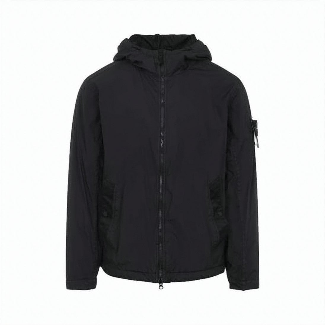 Stone Island Crinkled Nylon Hooded Jacket
