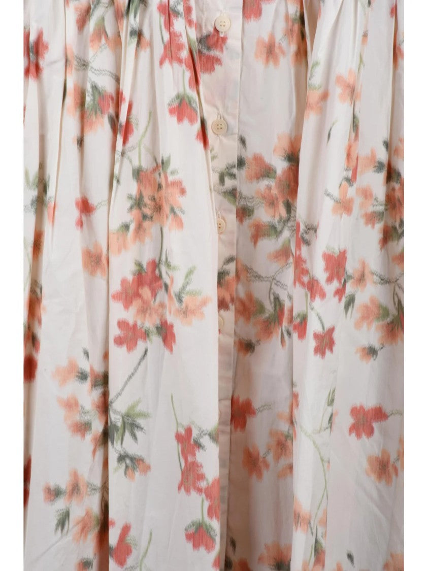 Casey Casey Cream Polyester-Blend Oversized Chemise Dress
