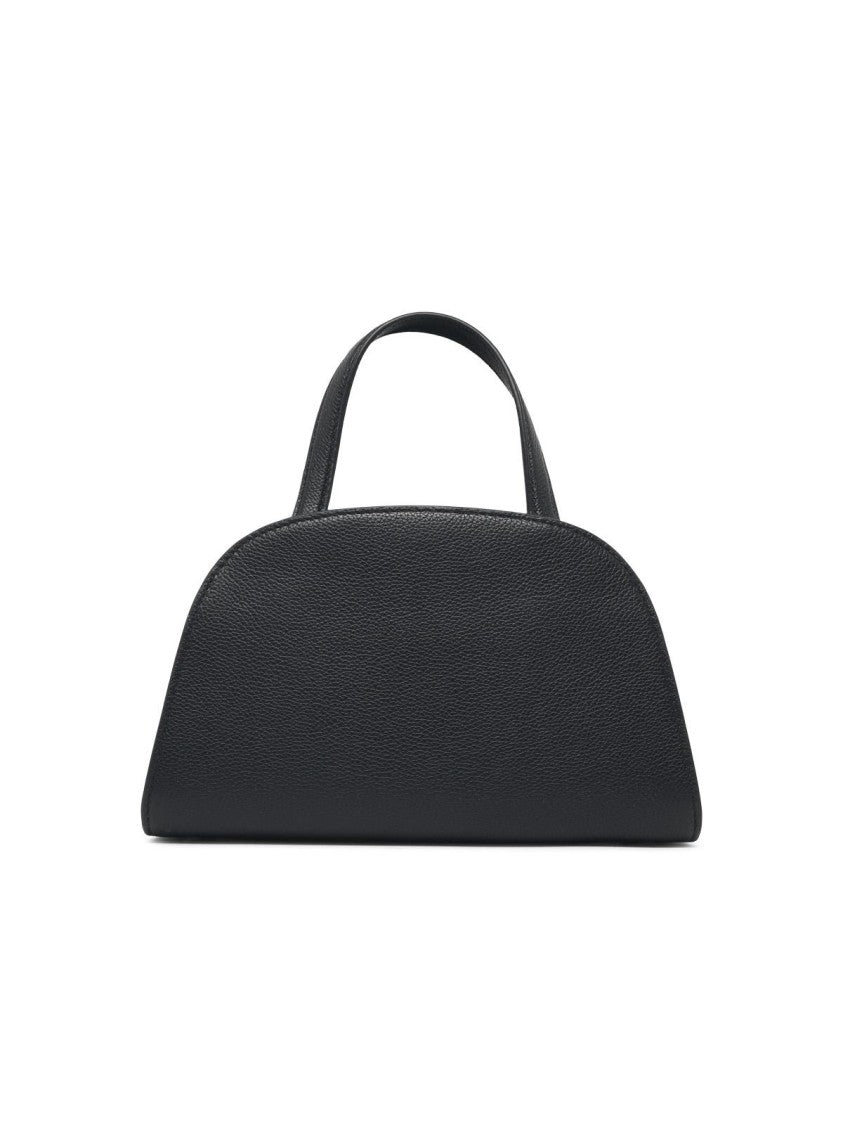 Tory Burch Romy Small Hammered Leather Top Case Bag - Black