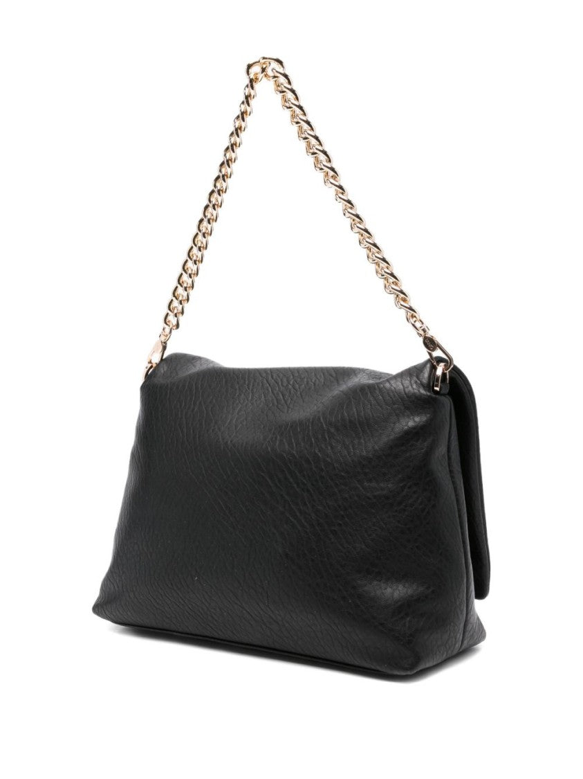 Liu Jo Textured Black Polyester Shoulder Bag