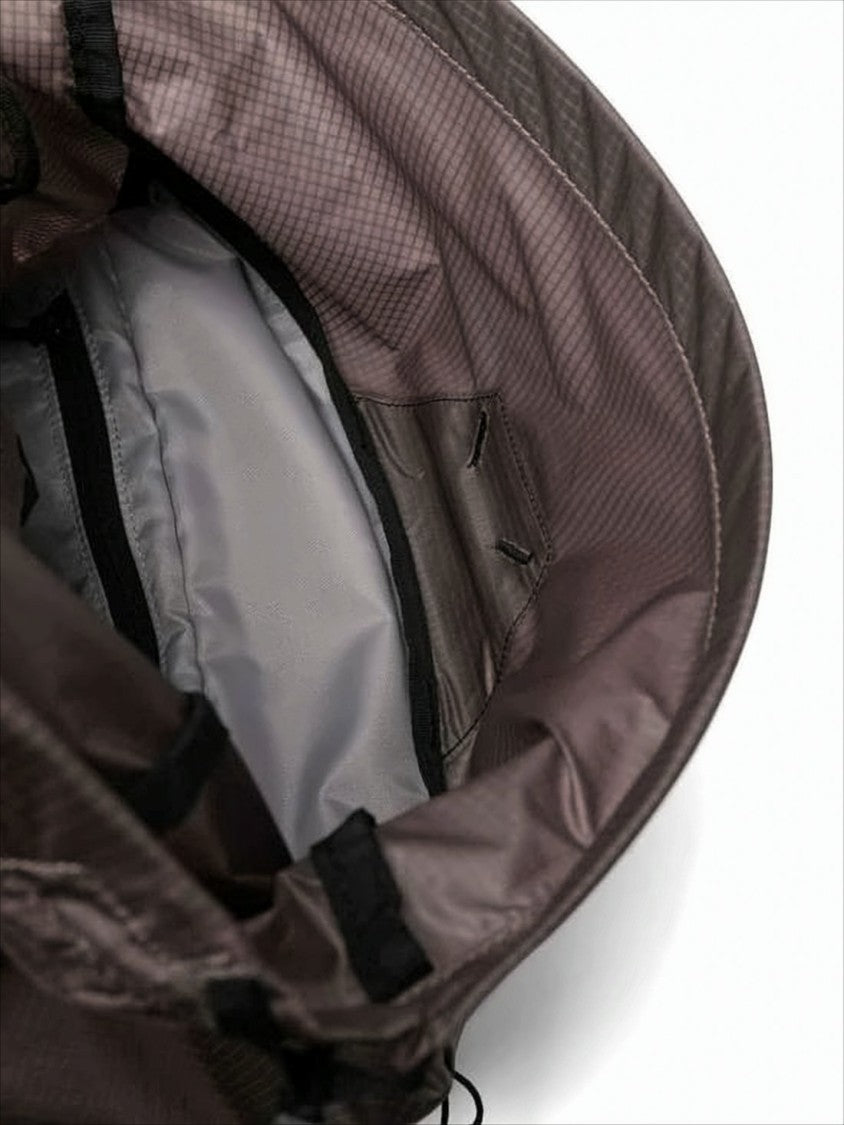 Salomon Roll-Top Grey Polyamide Backpack With Padded Straps