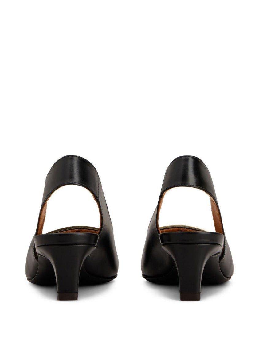 Tod's Black Pointed Toe Tapered Heel Sandals