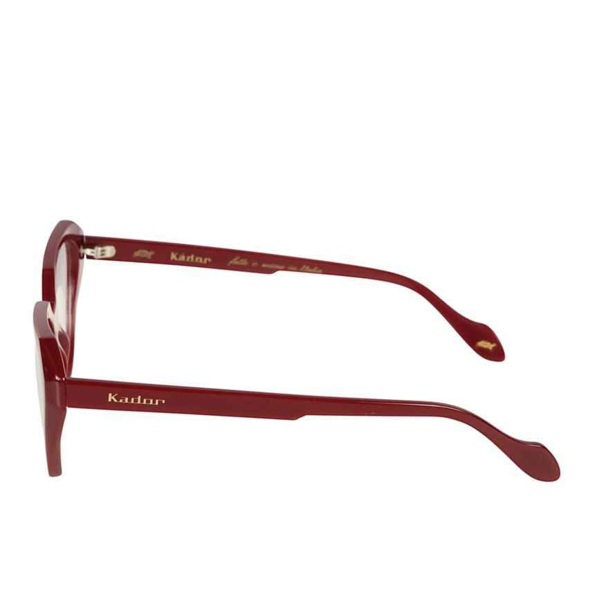 Kador Katrin Light Geometric Deep Red Acetate Eyeglasses