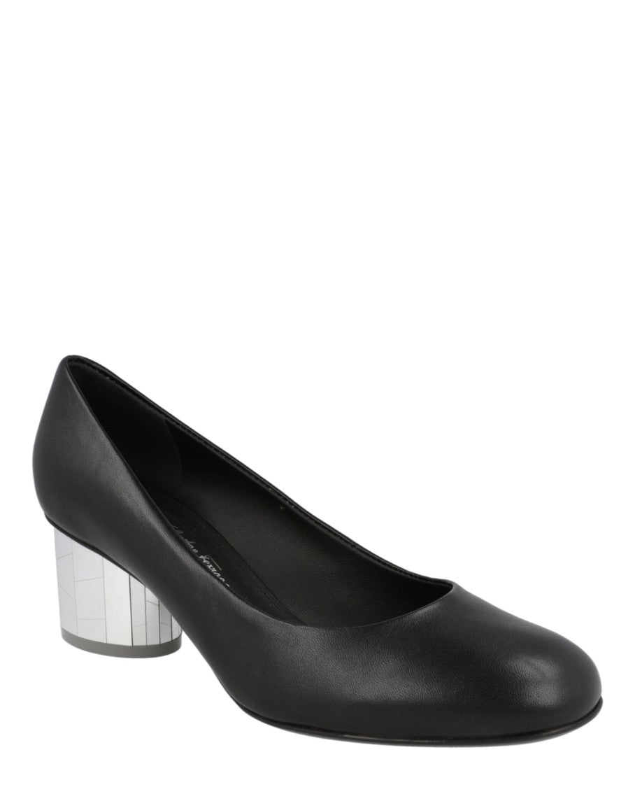 Ferragamo Farrah Mirrored Heel Pumps