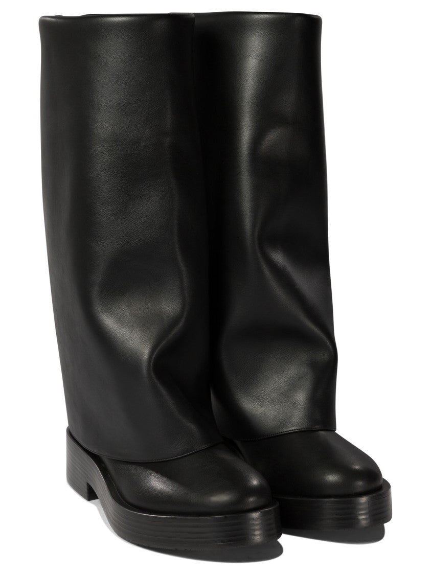 Casadei Slightly Slouched Black Ankle Boots