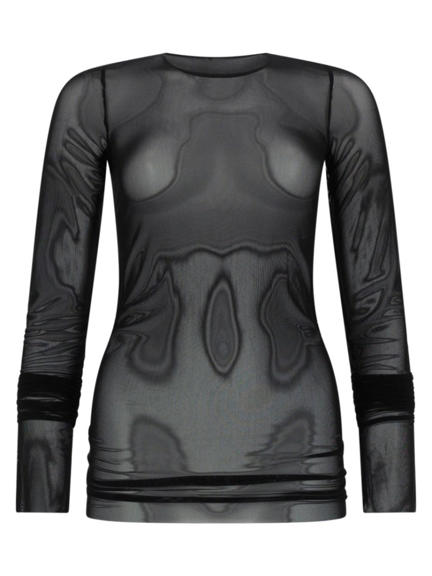 Rick Owens X Lilies Basic Ls T Sheer Translucent T-Shirt