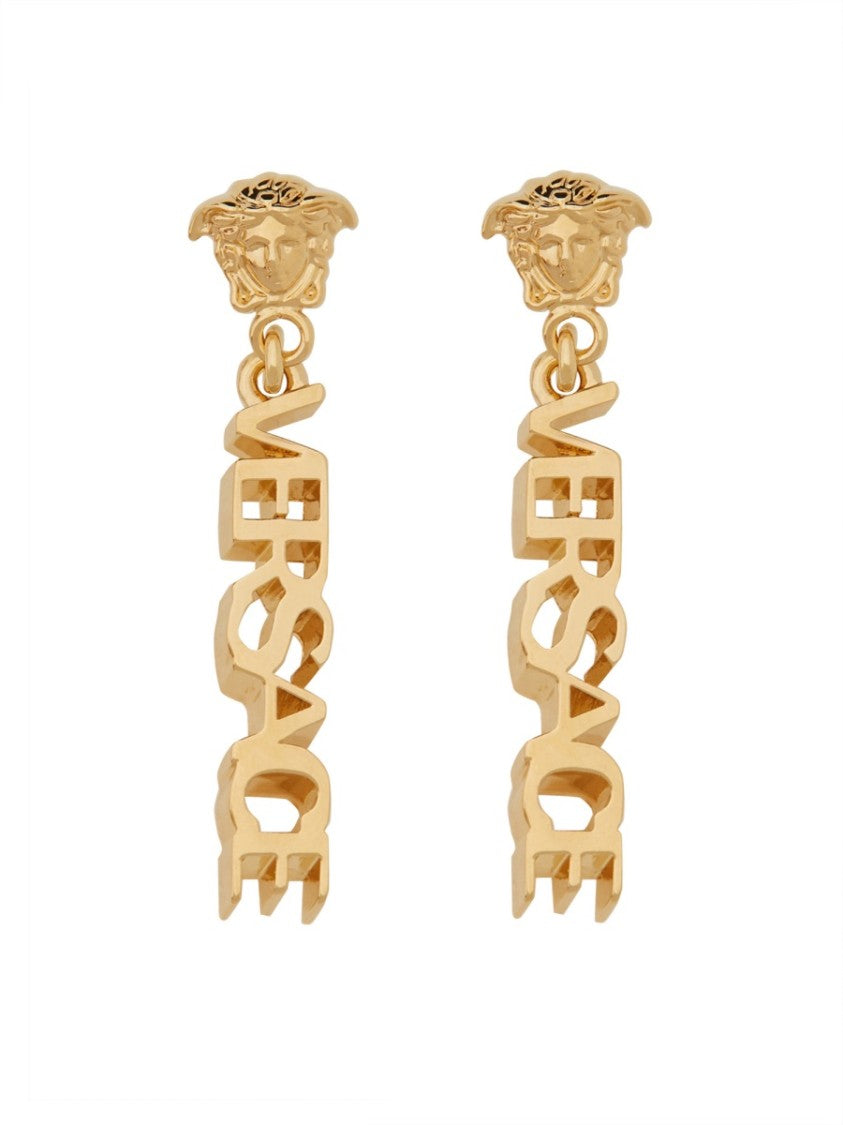 Versace Orecchini Pendenti Logati