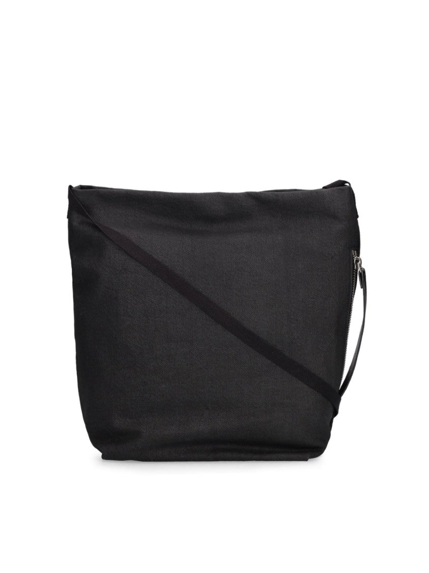 Ann Demeulemeester Maya Denim Waxed Shoulder Bag