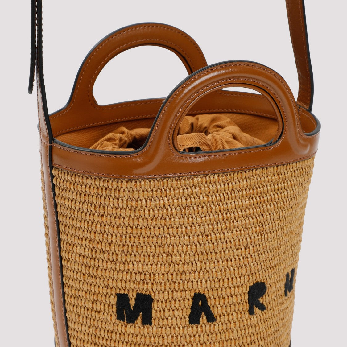 Marni Brown Tropicalia Mini Bucket Bag