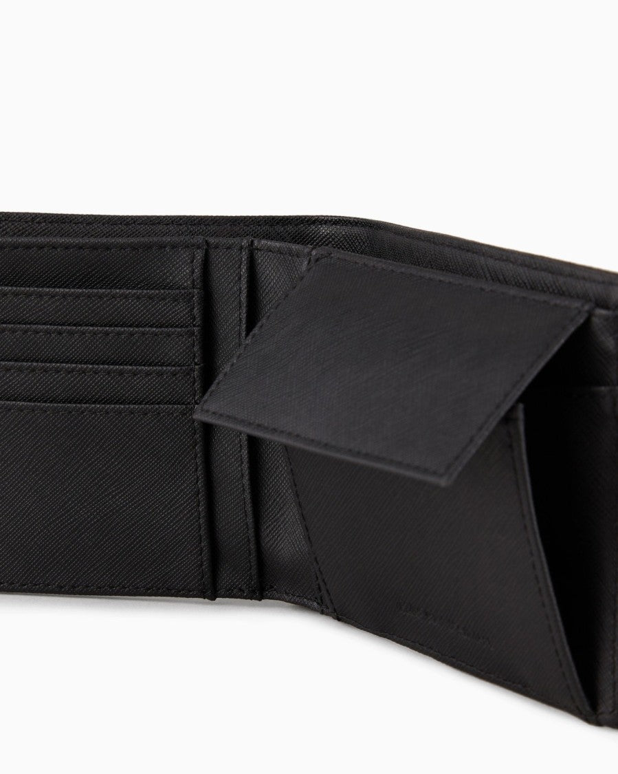 Emporio Armani Saffiano Leather Wallet With Eagle Plaque