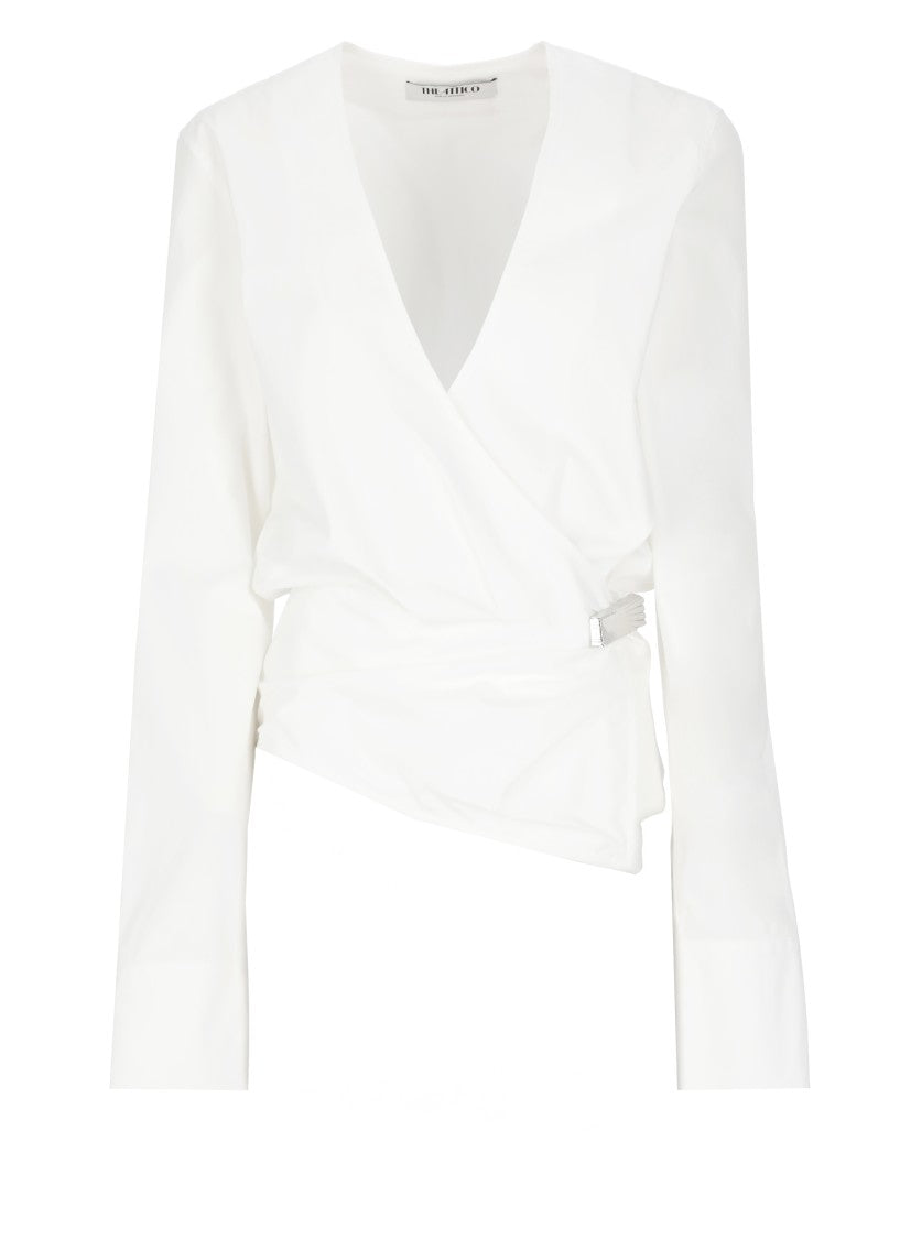 The Attico White Cotton Blouse