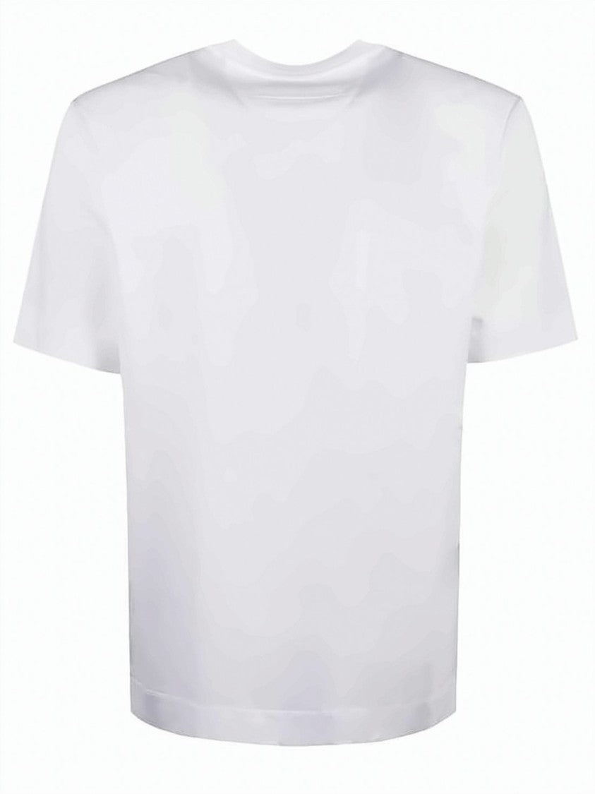 Ermenegildo Zegna White Cotton T-Shirt With Crew Neckline