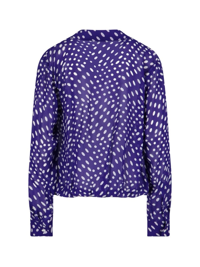 Dries Van Noten Sheer Shirt – Purple