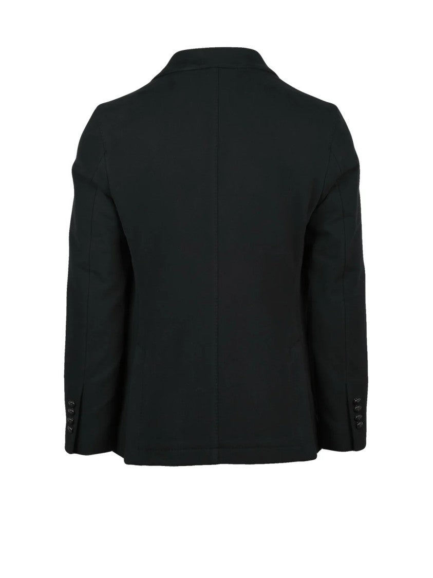 Circolo 1901 Double-Breasted Black Jacket With Wide Lapels And Modern Fit