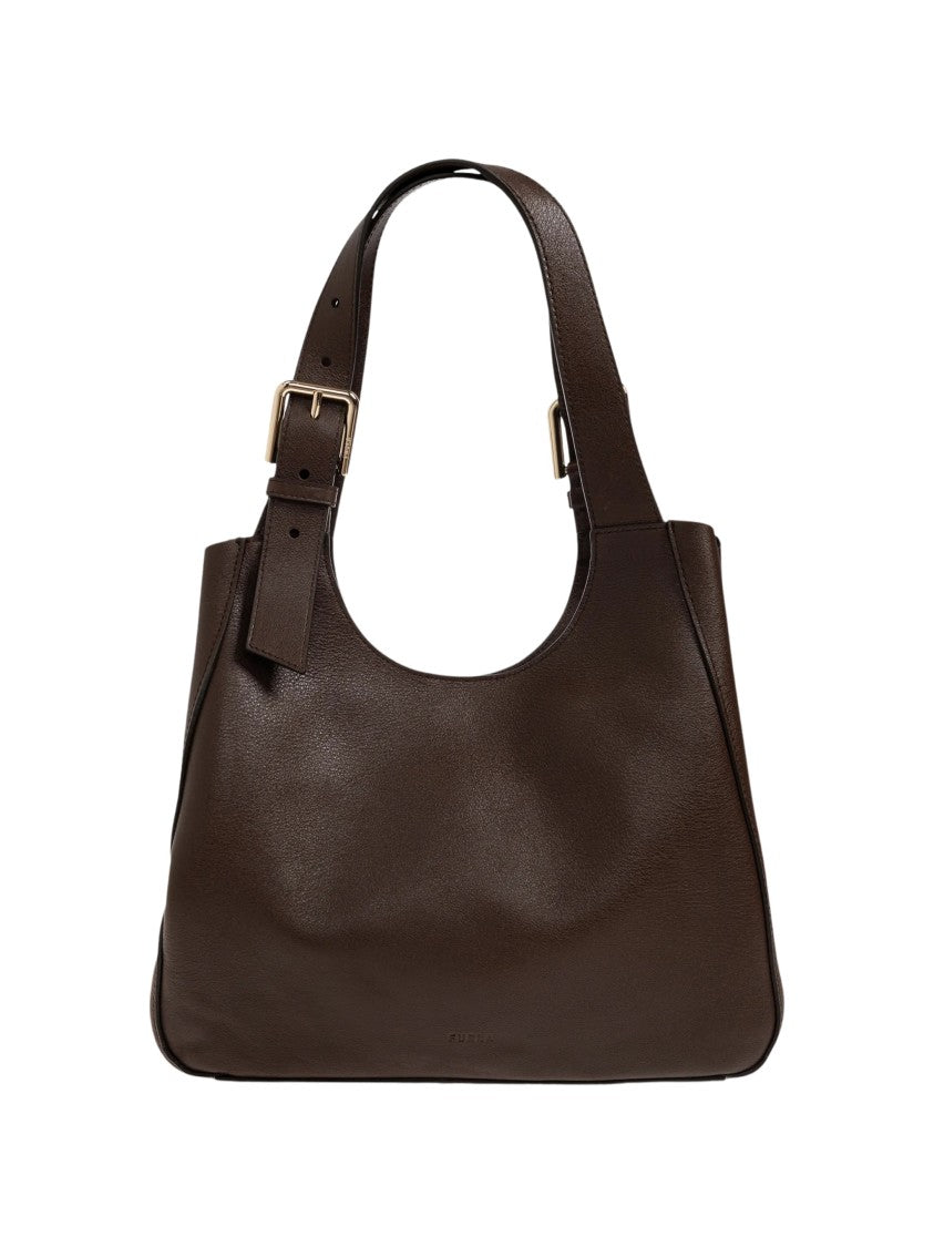 Furla Dora M Tote Medium Brown Tote Bag