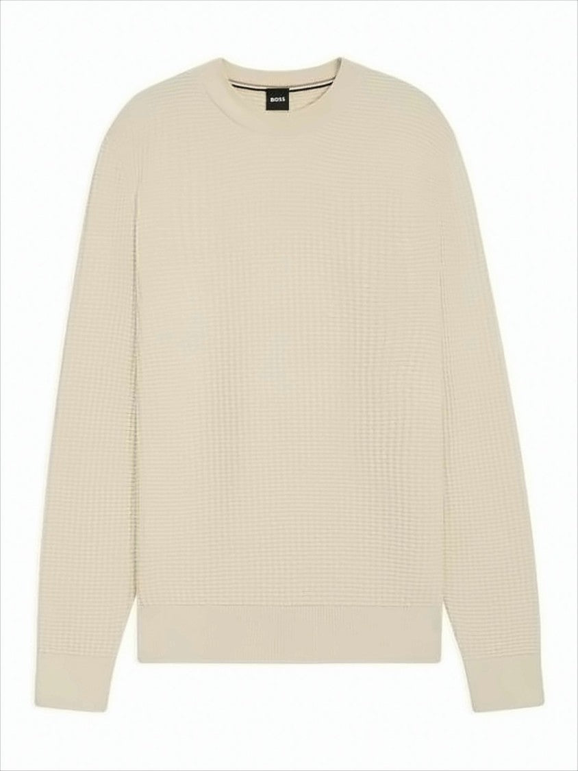 Hugo Boss Textured Knit Crew Neck Sweater